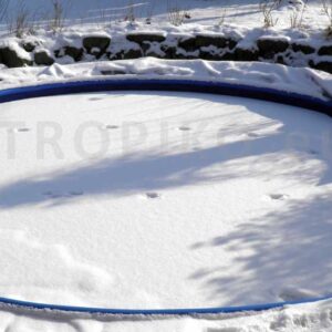 TROPIKO pool roofing for the extended swimming season, a warm pool and azure clean water. For above ground and inground (circular / round) garden pools. Pool cover.